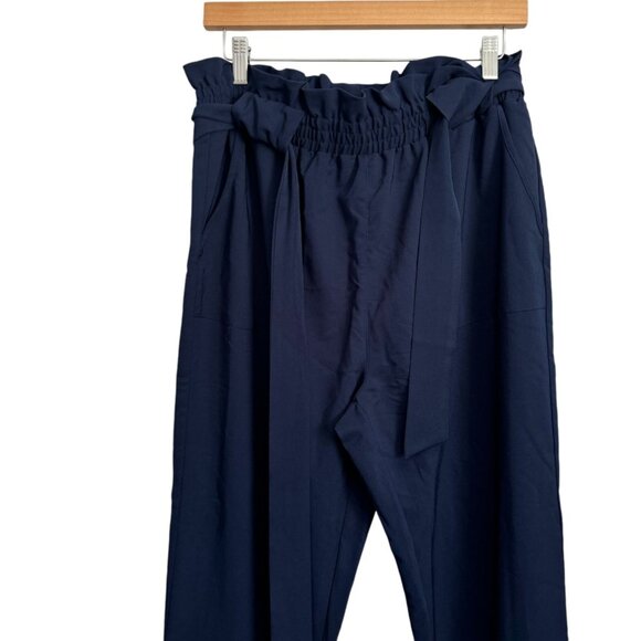 Grace KarinNavy Paperbag Waist Wide-Leg Pants  Size XL Polyester & Spandex Bl - Picture 9 of 11